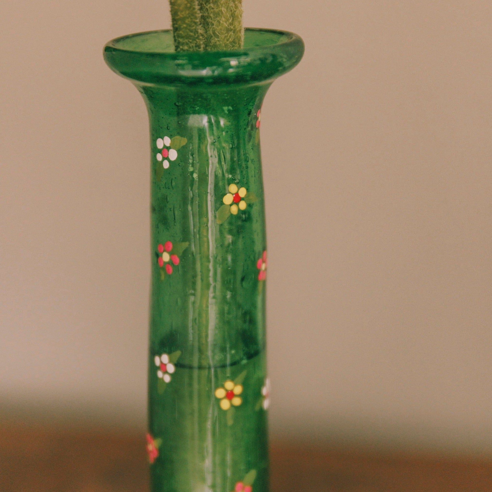 Handpainted Herati Candlestick In Green MADE51 Shop