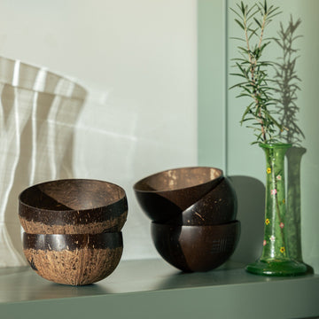 Half-Polished Coconut Bowls