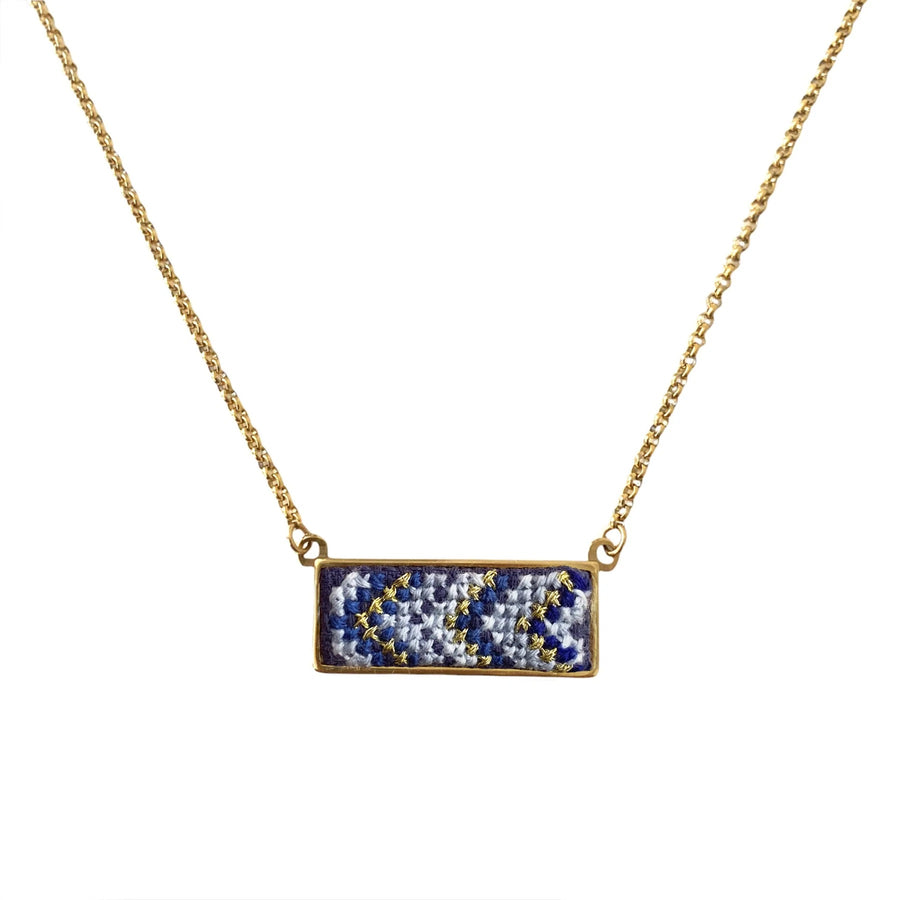 Beluga Gold Nuusum Necklace in Blue