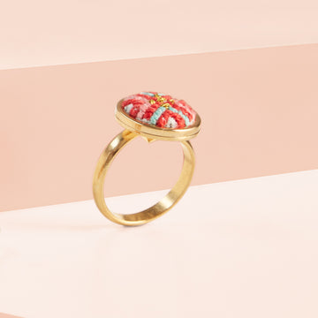 Puffy Gold Ring in Amour
