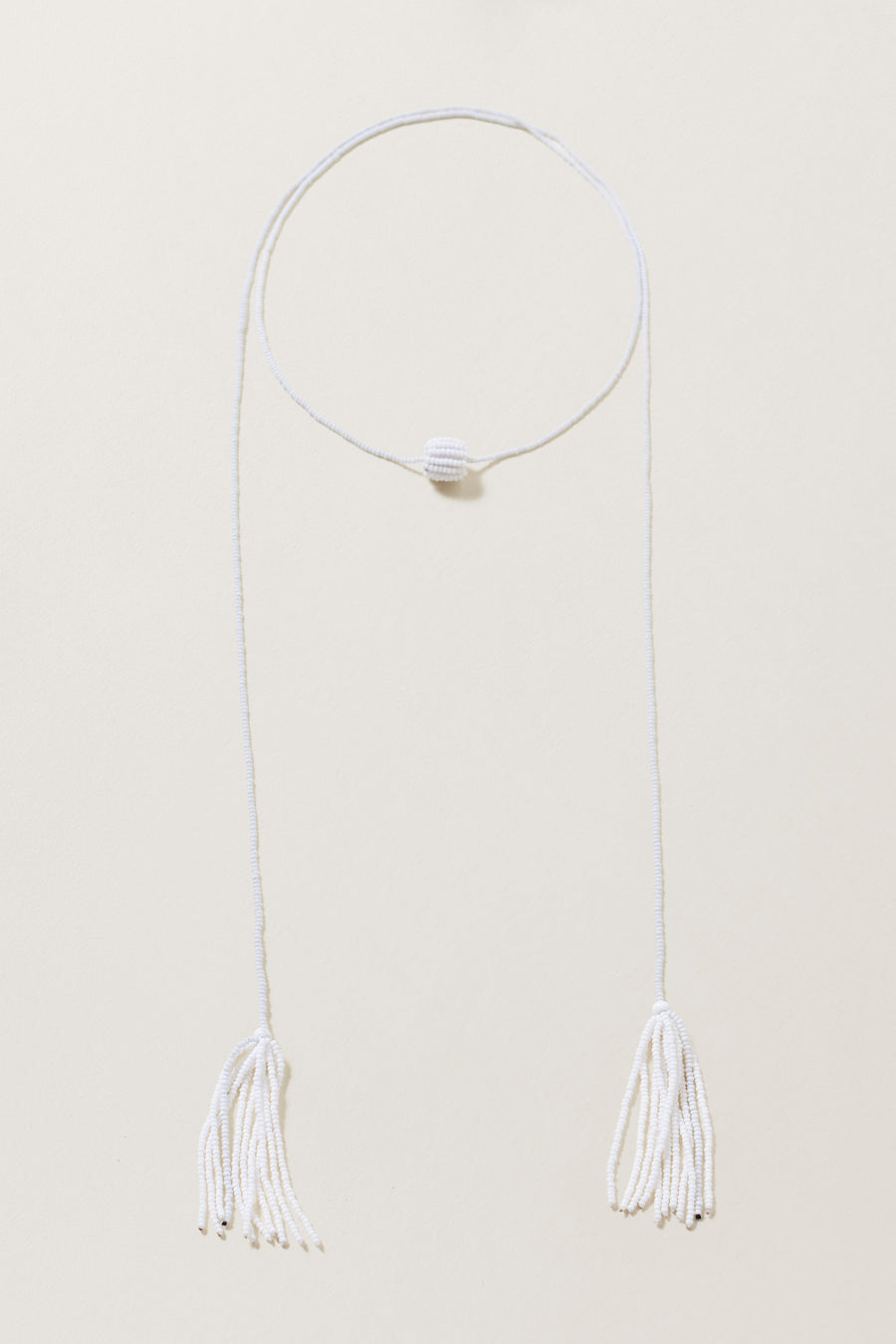 Lariat Necklace with Oval Centerpiece
