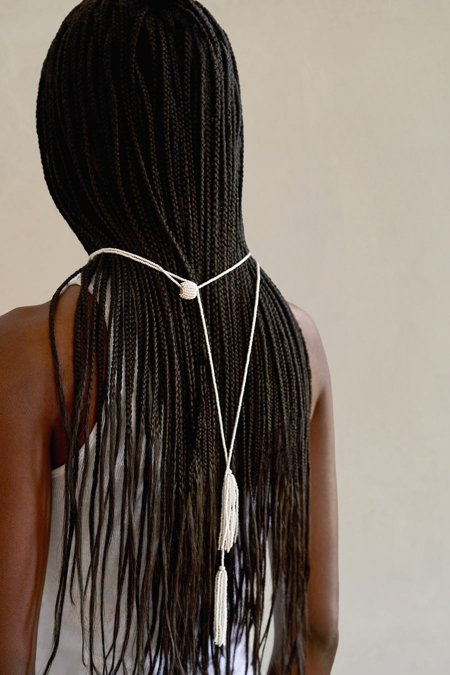 Lariat Necklace with Oval Centerpiece