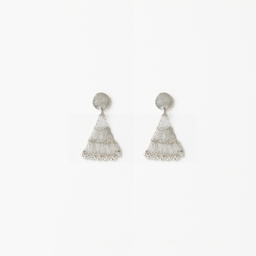 Silver Fan Earrings