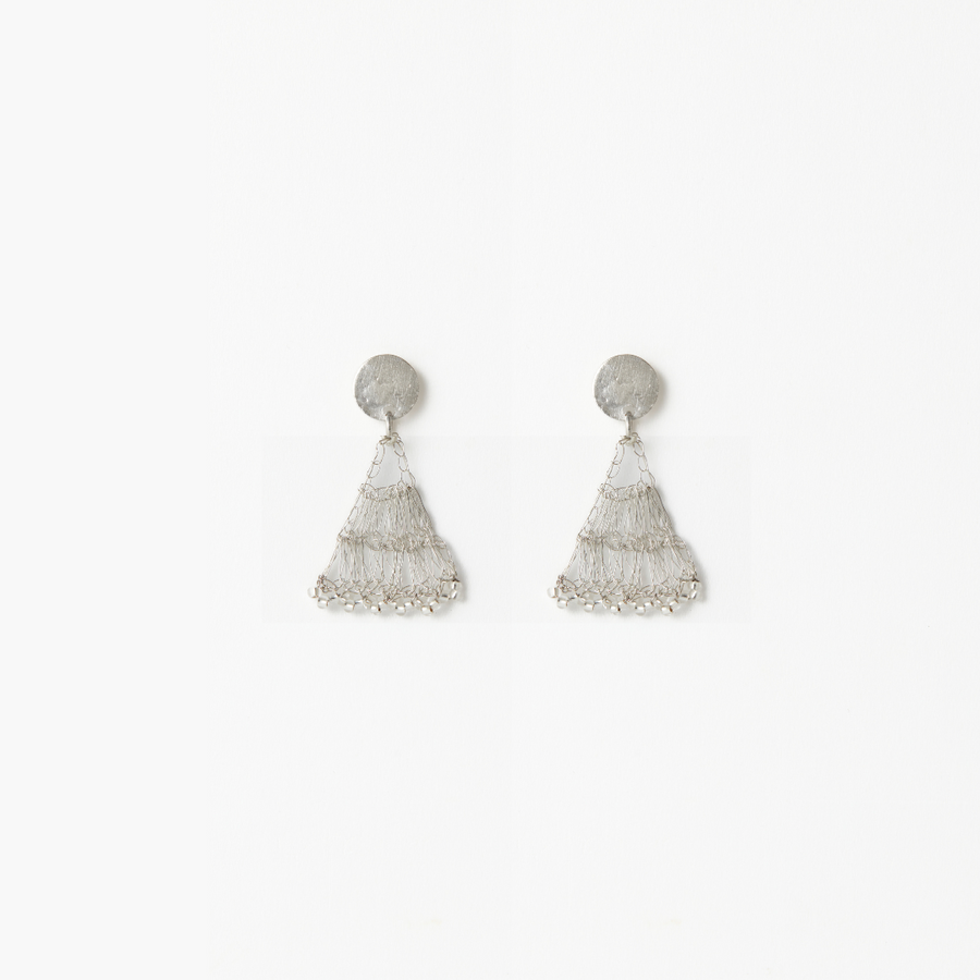 Silver Fan Earrings