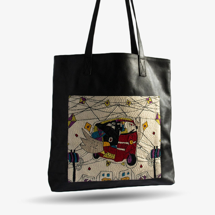 Tuk Tuk Leather Tote Bag