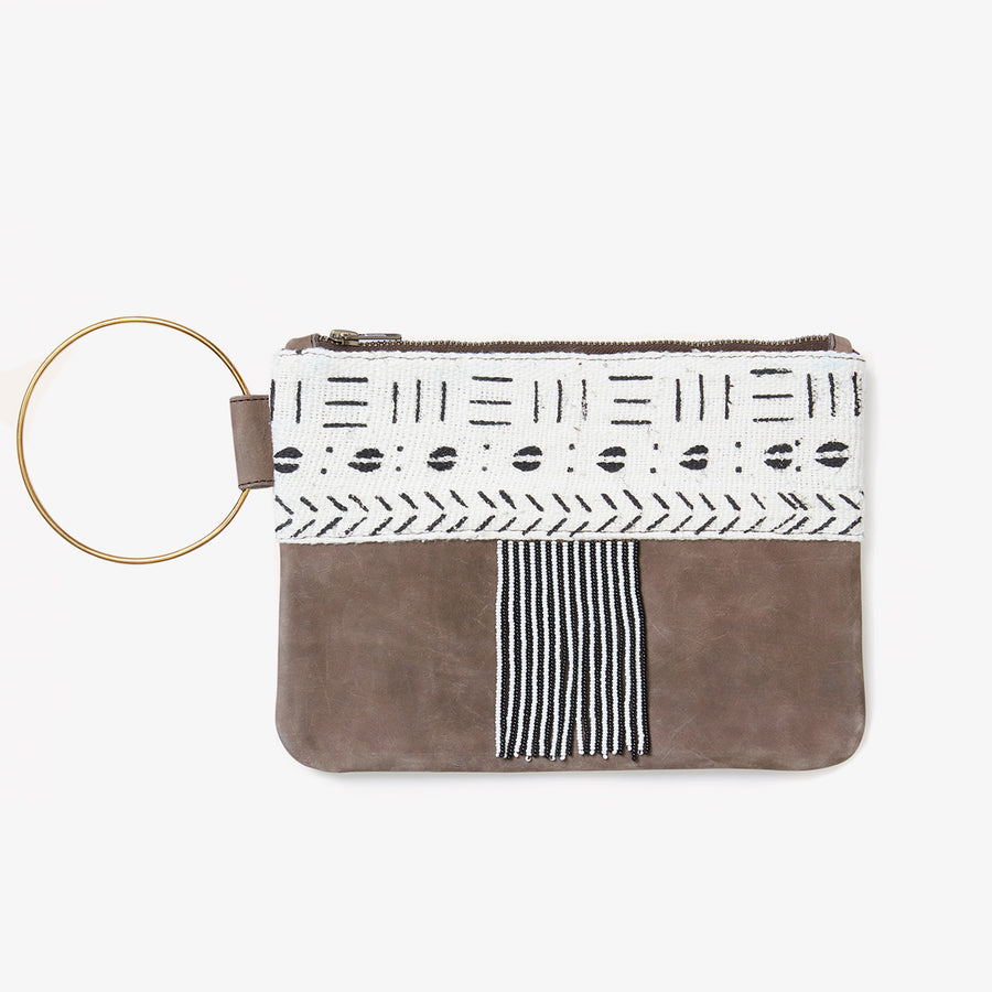 Mudcloth Clutch Bag, Crafted by Congolese, Somali, and South Sudanese Refugees, Handmade Accessory, Bawa Hope