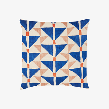 Pukhtadozi Cushion in Blue