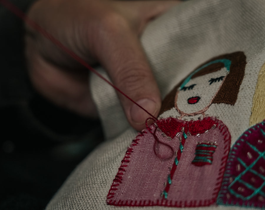 Pouch of Unity, Crafted by Syrian Refugees, Handstitched Accessory, Rim N Roll