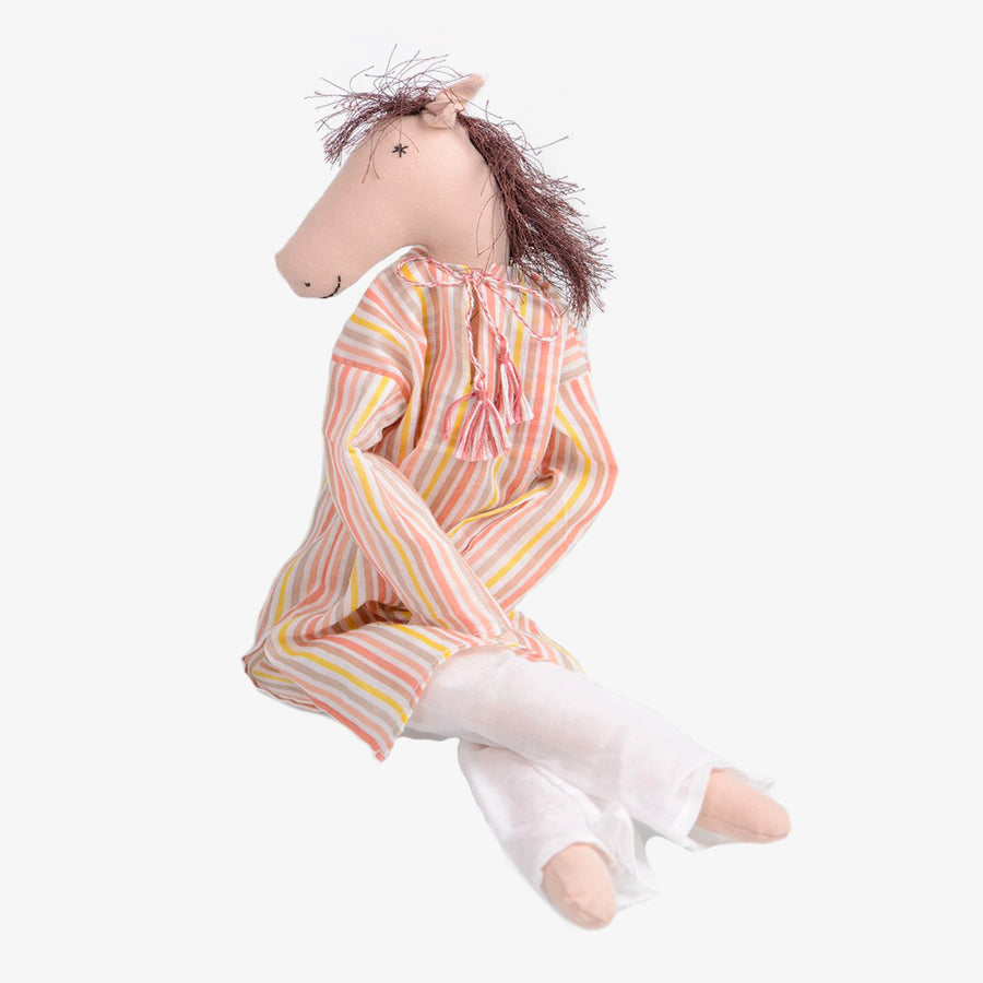 Jan the Horse Doll, Crafted by Afghan Refugees, Handmade Dolls, SilaiWali