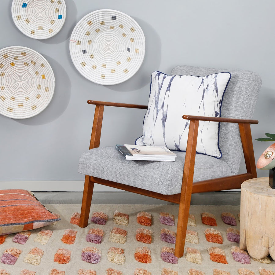 Cushion Cover in Shibori Blue