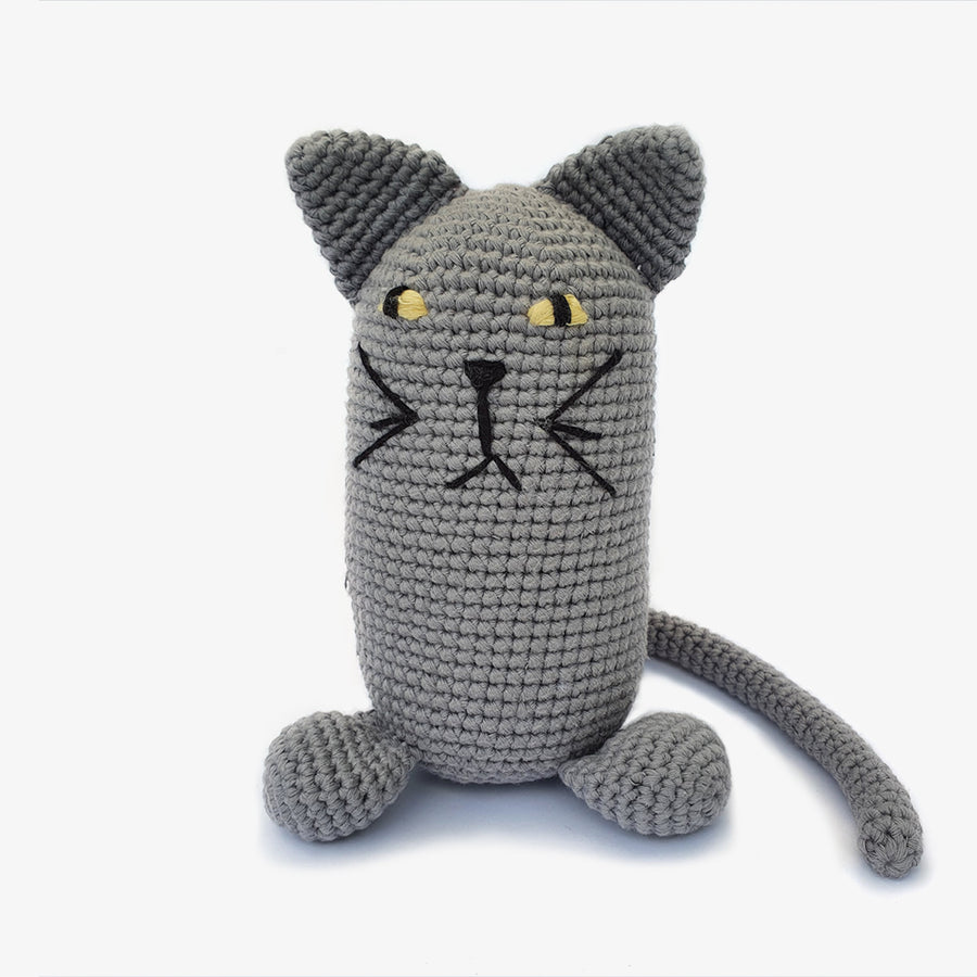Qith the Cat, Crafted by Syrian Refugees, Crocheted Toys, Bebemoss