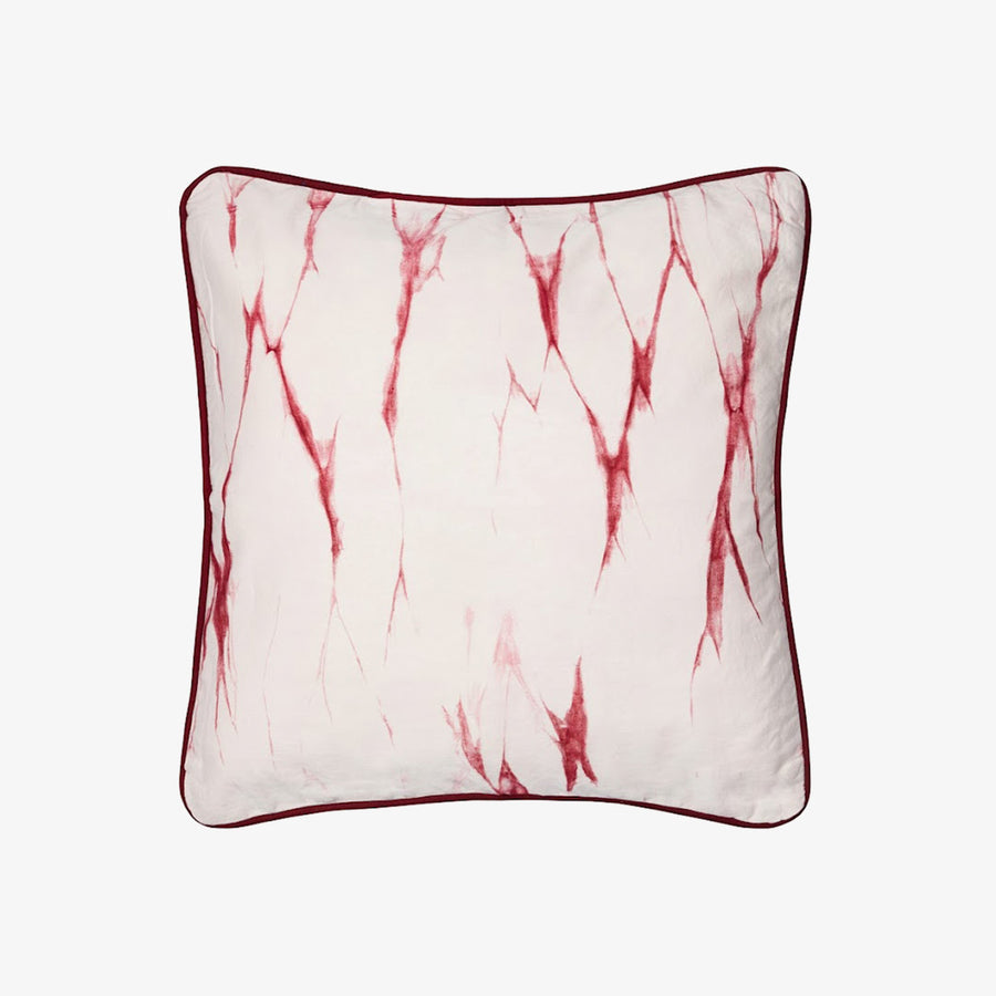 Cushion Cover in Shibori Red