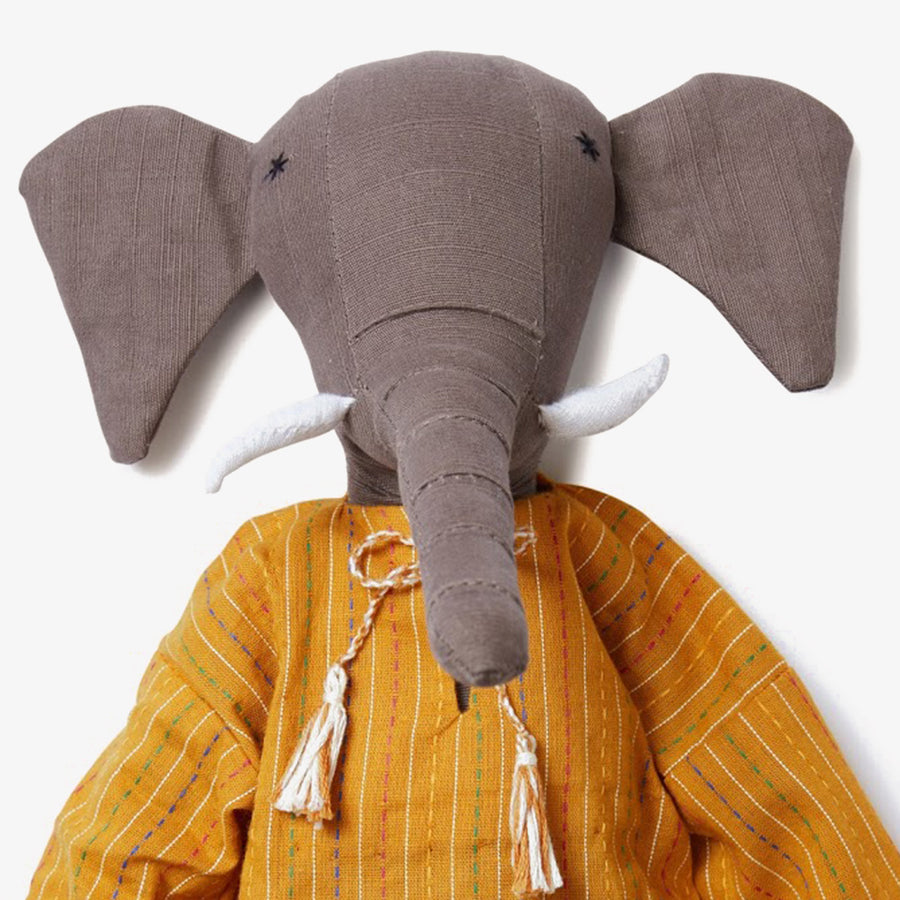 Mamba the Elephant Doll, Crafted by Afghan Refugees, Handmade Dolls, SilaiWali