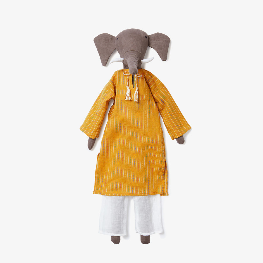 Mamba the Elephant Doll, Crafted by Afghan Refugees, Handmade Dolls, SilaiWali