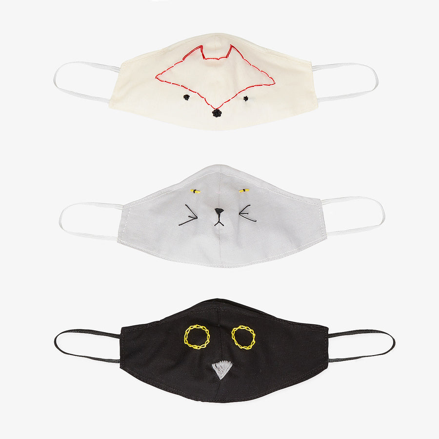 Animal Masks for Kids, Crafted by Syrian Refugees, Handmade Face Masks, Bebemoss
