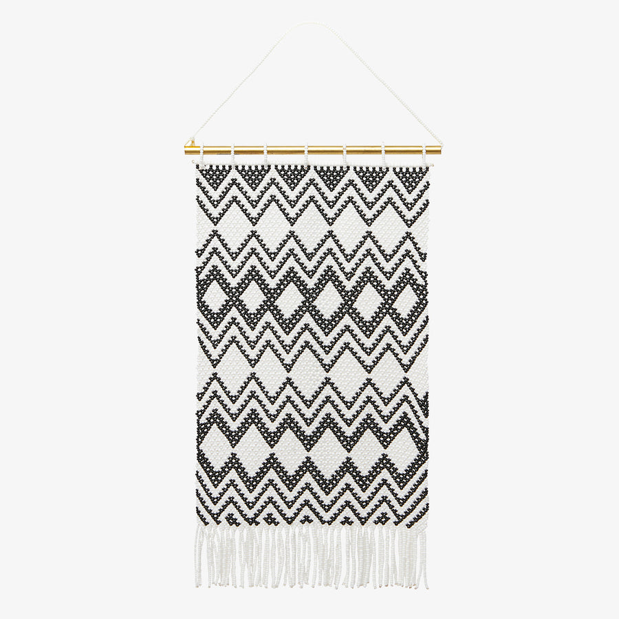 Wall Hanging in Black & White, Crafted by South Sudanese Refugees, Handcrafted Homewares , Roots