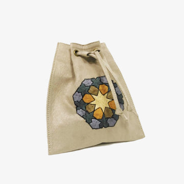 Waist Bag with Hand-Embroidery in Warm Grey, Crafted by Syrian Refugees, Handmade Accessory, Rim N Roll