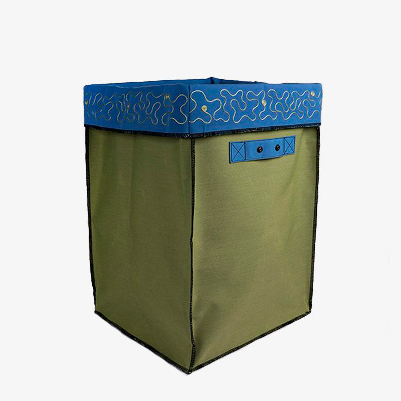 XL Storage Containers in Blue & Green, Crafted by Syrian Refugees, Handcrafted Homewares, Waste Studio