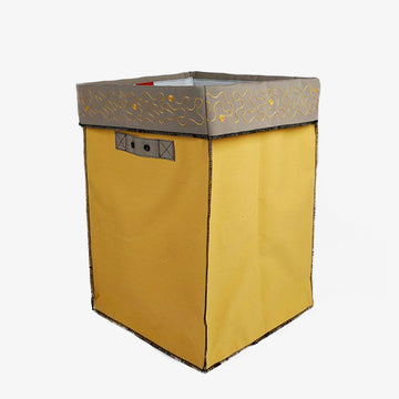 XL Storage Containers in Yellow & Beige, Crafted by Syrian Refugees, Handcrafted Homewares, Waste Studio