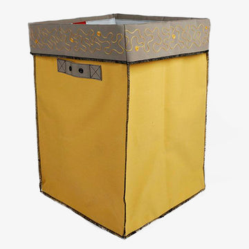 XXL Storage Containers in Yellow & Beige, Crafted by Syrian Refugees, Handcrafted Homewares, Waste Studio